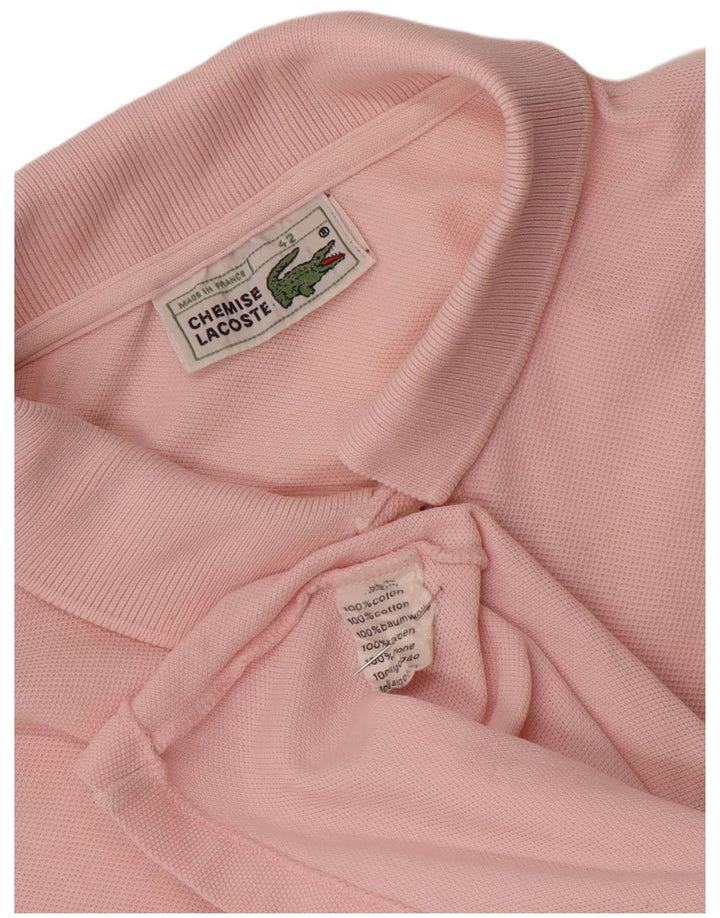 Polo da donna Lacoste taglia 42 grande in cotone rosa
