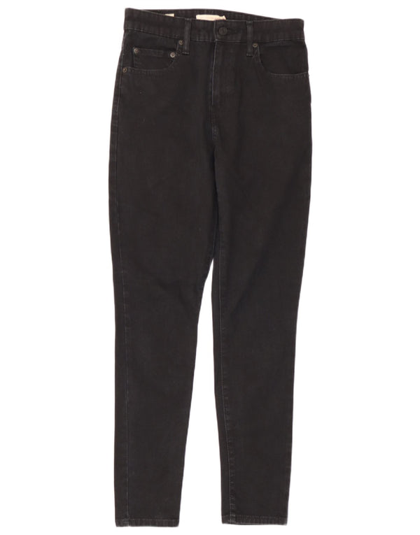 Levi's Womens 721 High Rise Skinny Jeans W29 L28 Black Cotton