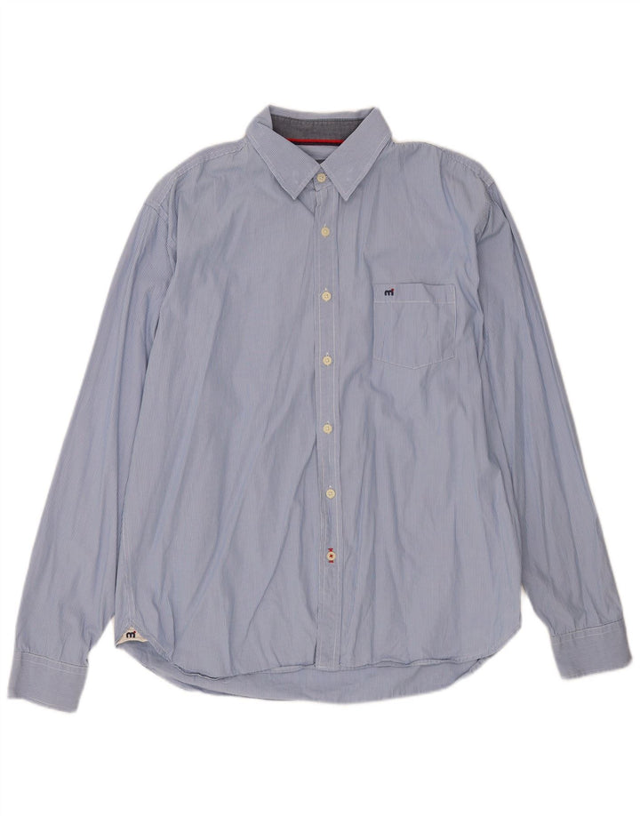 Camicia Uomo Mistral XL Cotone Gessato Blu