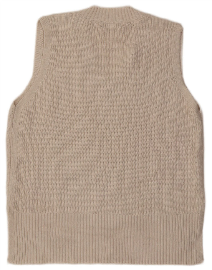 Canotta da donna Marks & Spencer UK 16 grande poliestere bianco sporco