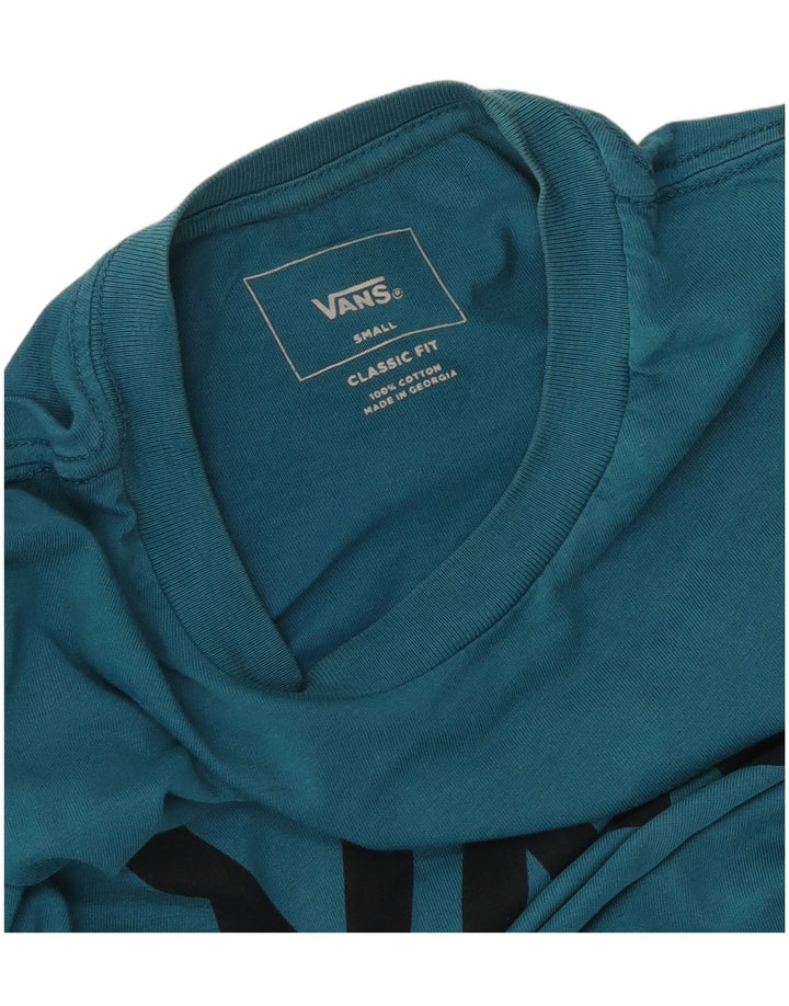 T-shirt grafica da uomo con vestibilità classica VANS, piccola, in cotone blu