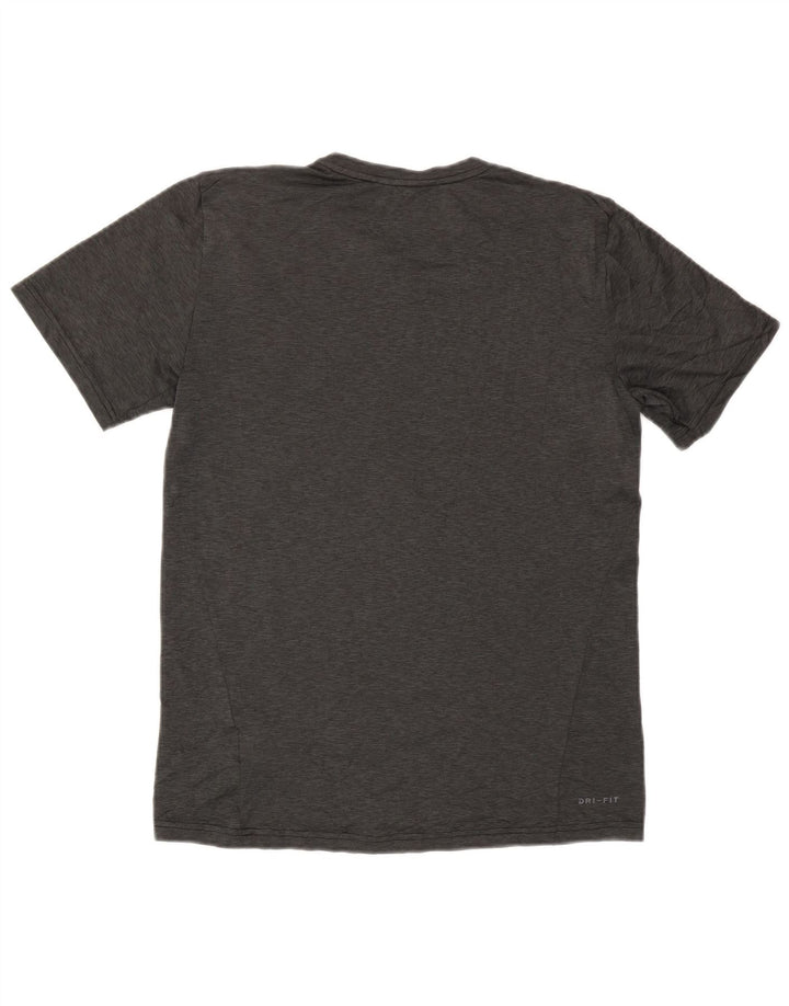 T-shirt Nike Dri Fit da uomo in poliestere chiazzato grigio medio