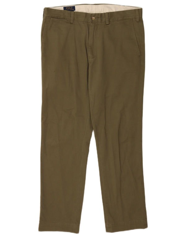 Pantaloni chino slim fit da uomo Polo Ralph Lauren W34 L30 cotone kaki