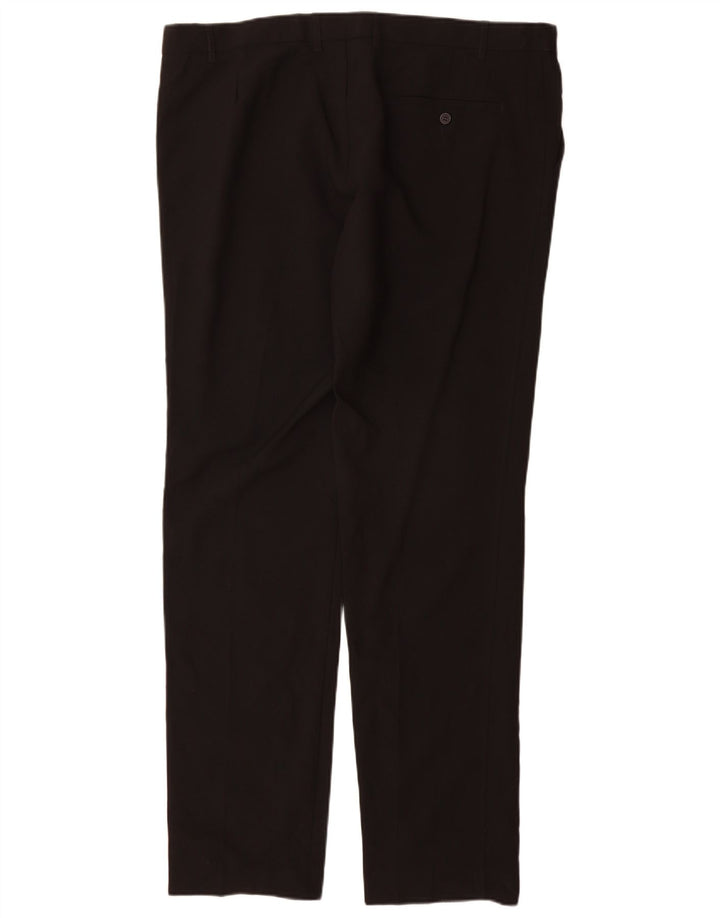 Pantaloni chino dritti da uomo Marks & Spencer W40 L35 poliestere nero