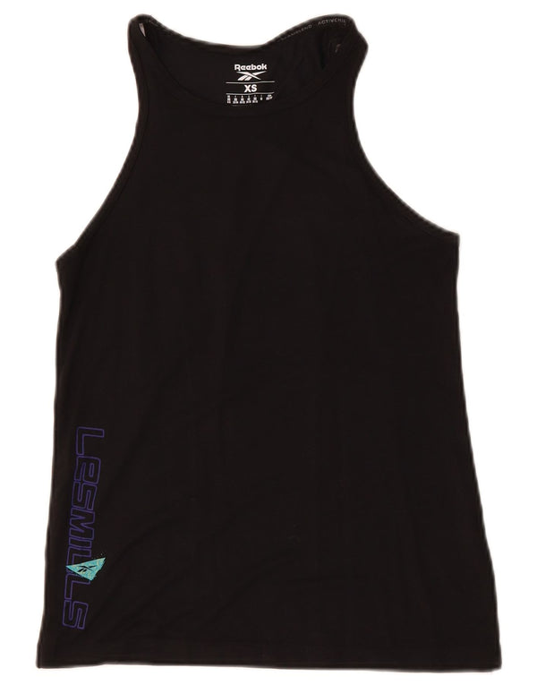 Canotta grafica REEBOK da donna UK 4/6 XS Nera