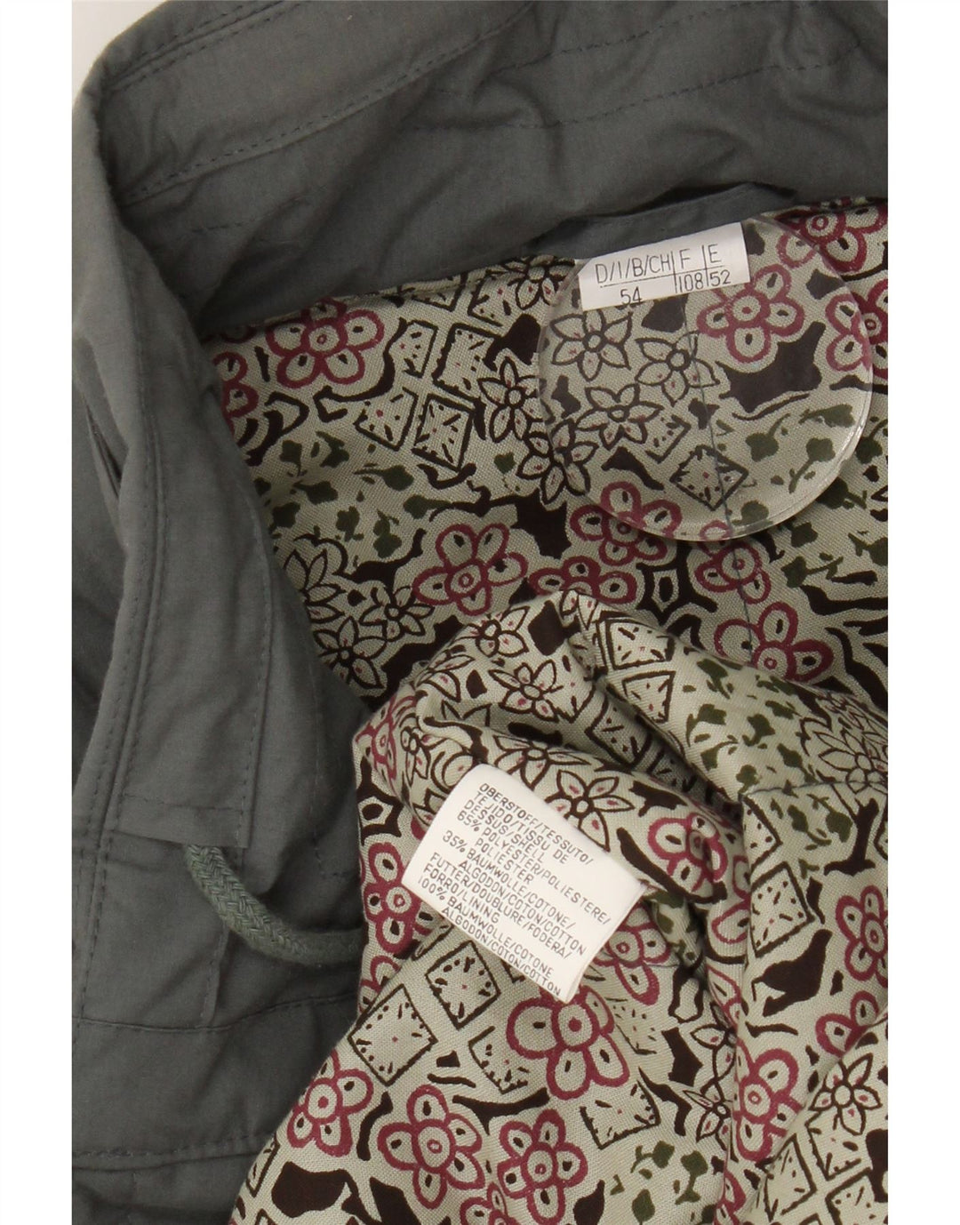 VINTAGE Mens Padded Coat IT 54 2XL Grey Polyester Vintage Vintage and Second-Hand Vintage from Messina Hembry 