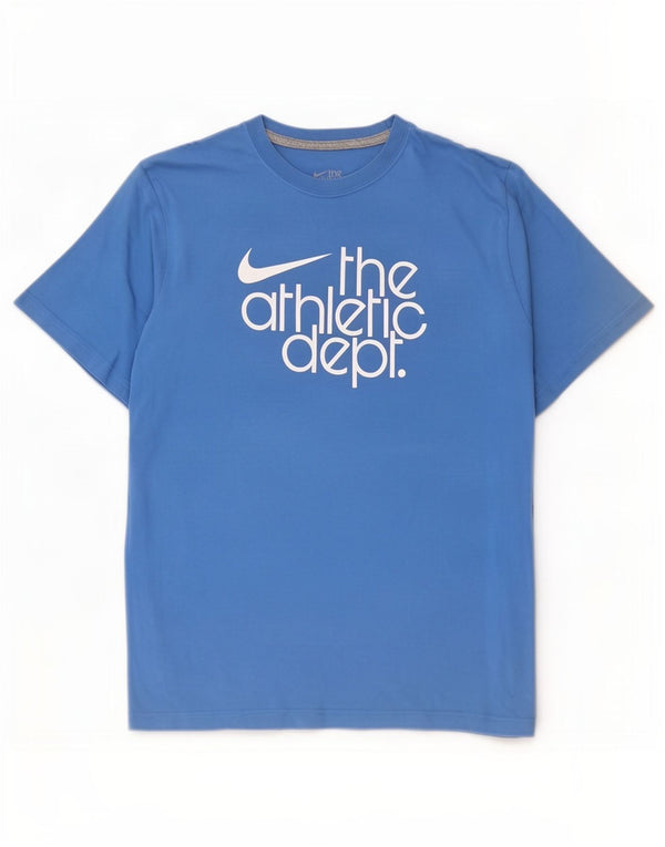 T-shirt grafica Nike da uomo con vestibilità standard, XL, in cotone blu