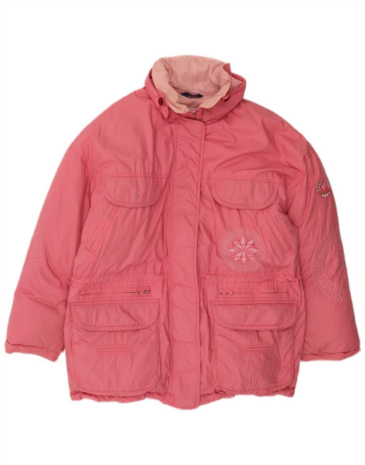Giacca imbottita oversize grafica da donna Diadora UK 10 Small poliestere rosa