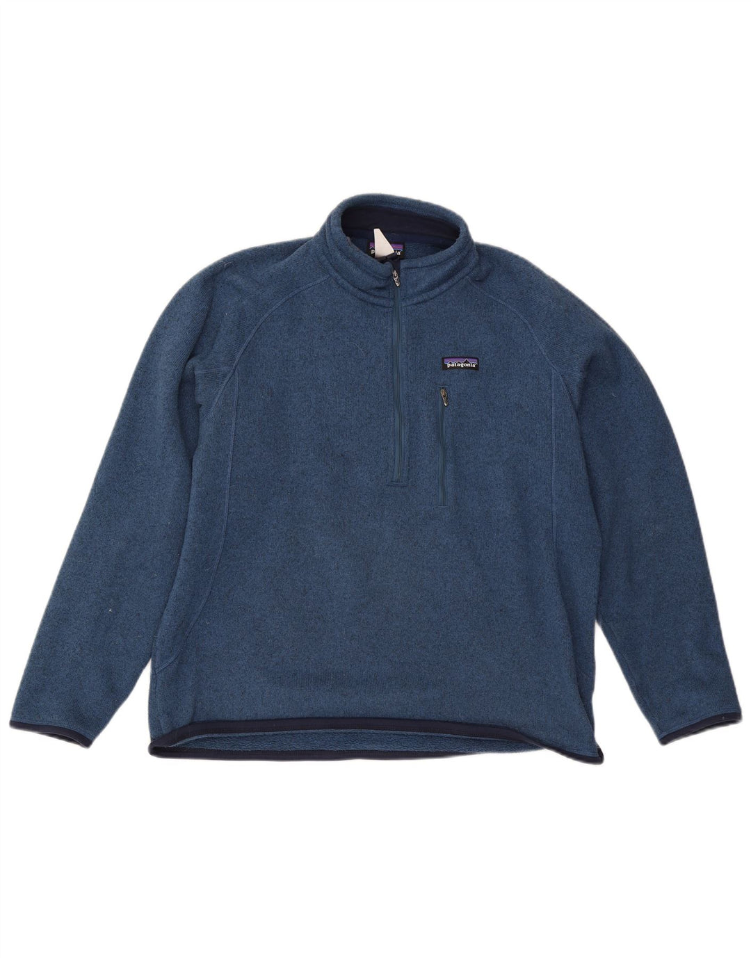 Patagonia Felpa da uomo con zip sul collo, maglione, grande, blu, in poliestere