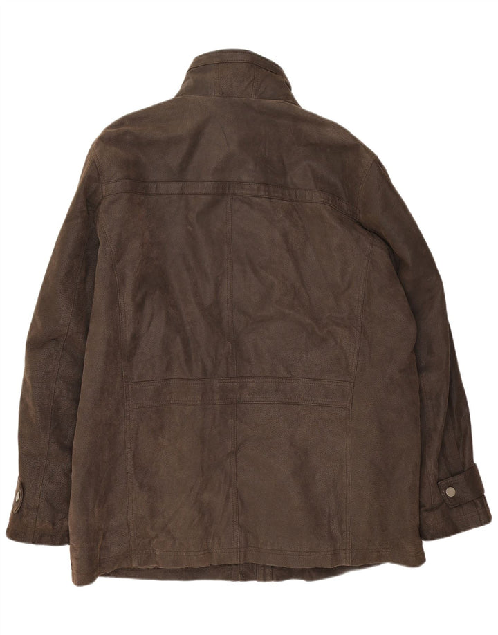 Giacca in pelle da uomo Peter Cofox UK 50 4XL Pelle marrone