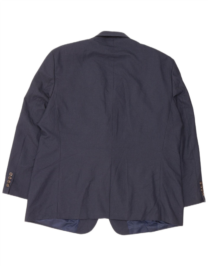 Giacca blazer da uomo Chaps EU 50 grande poliestere pied de poule blu navy