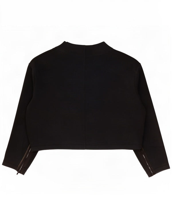 Top oversize da donna Nike manica lunga UK 12 Medium Black Cotton