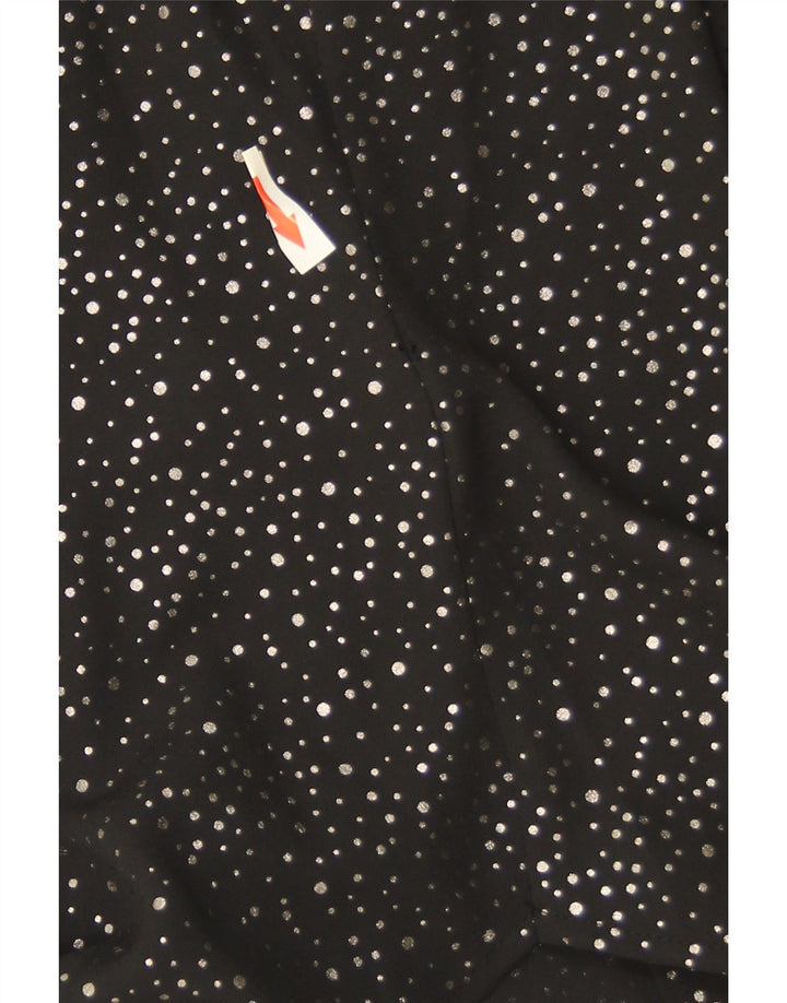 Camicetta camicia oversize da donna Marks & Spencer UK 18 XL nera maculata