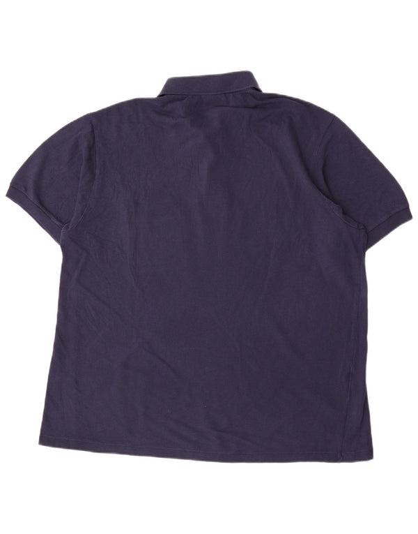 Polo da uomo Lacoste taglia 6 XL in cotone blu navy