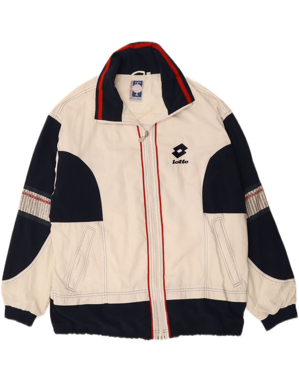 Giacca da tuta da uomo Lotto 2XL Poliestere color block bianco