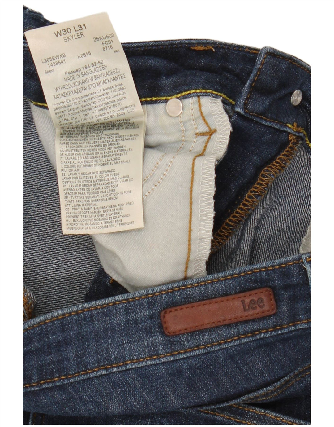Jeans skinny da donna Lee W30 L27 cotone blu