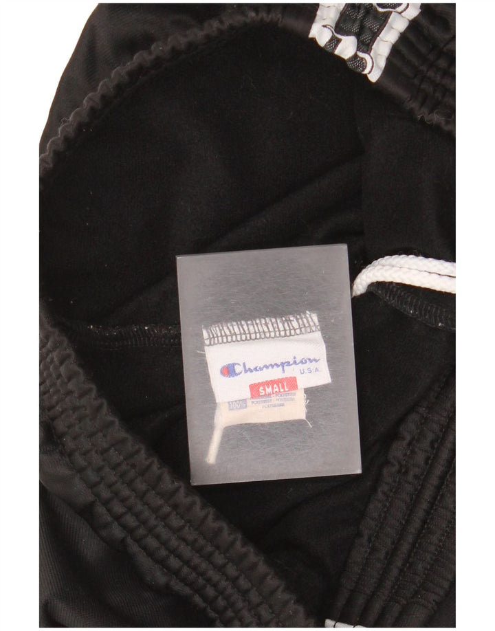 Pantaloni da tuta grafici da uomo Champion piccoli in poliestere nero