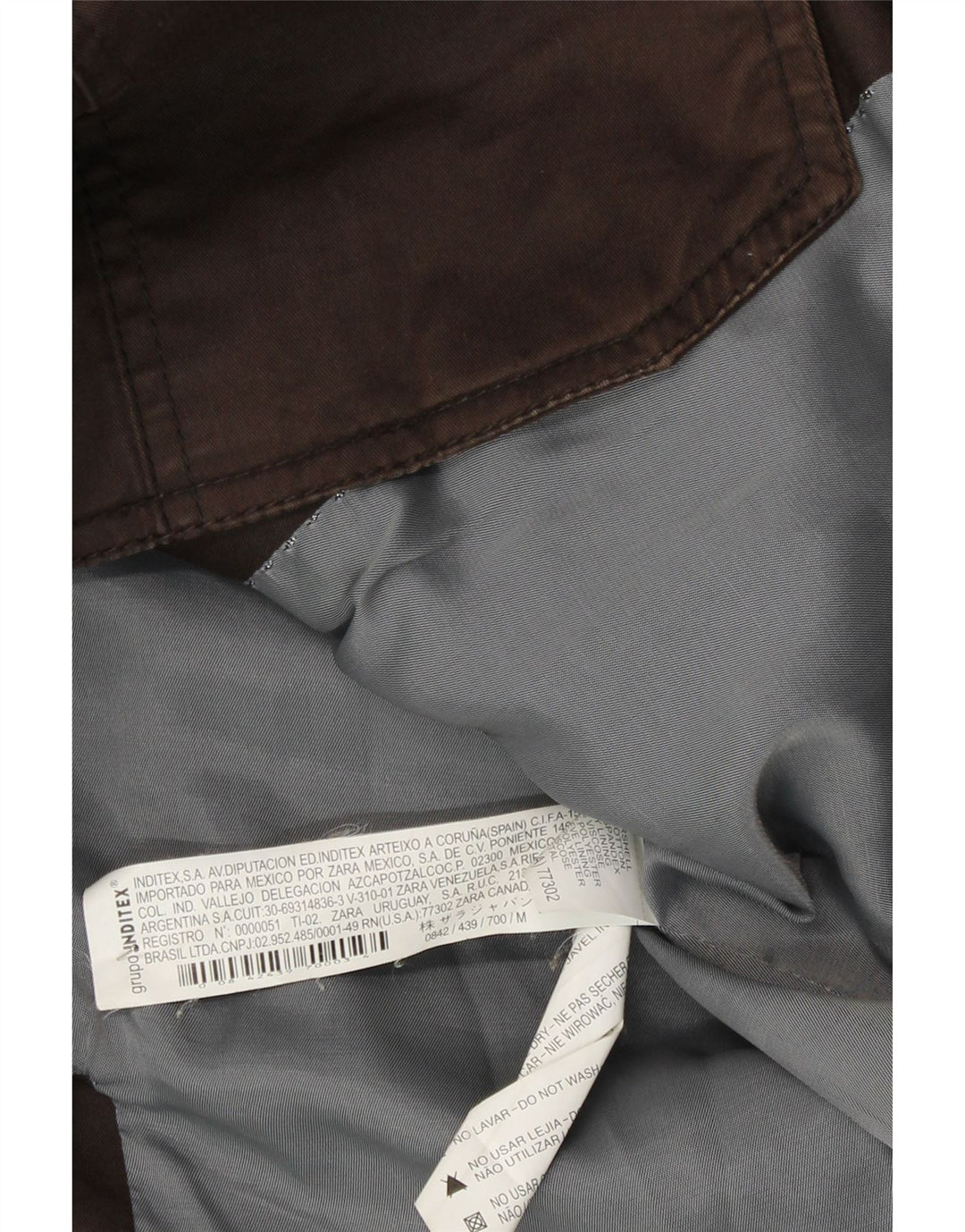 Giacca militare da uomo Zara UK 38 Cotone marrone medio