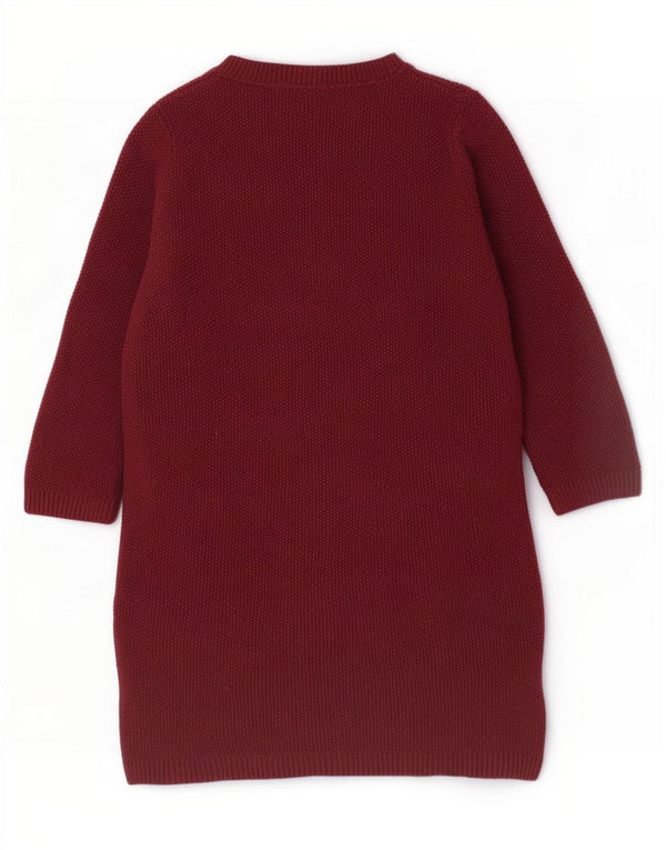 Abito maglione da donna con maniche a 3/4 Fat Face UK 16 Grande cotone bordeaux