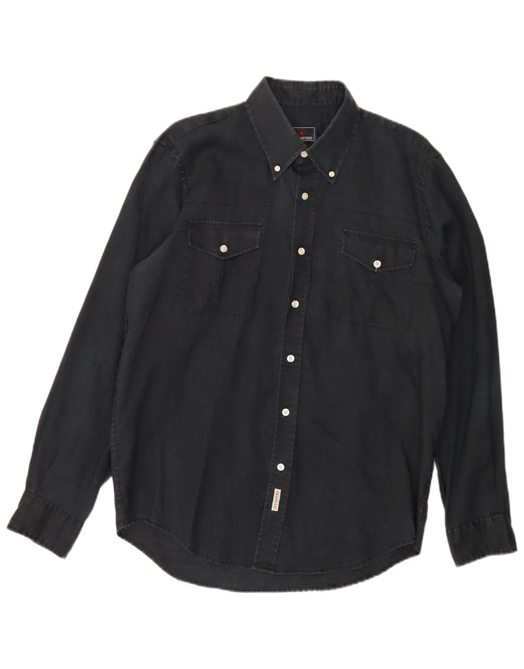 Camicia da uomo Ivy Oxford grande ramiè nera