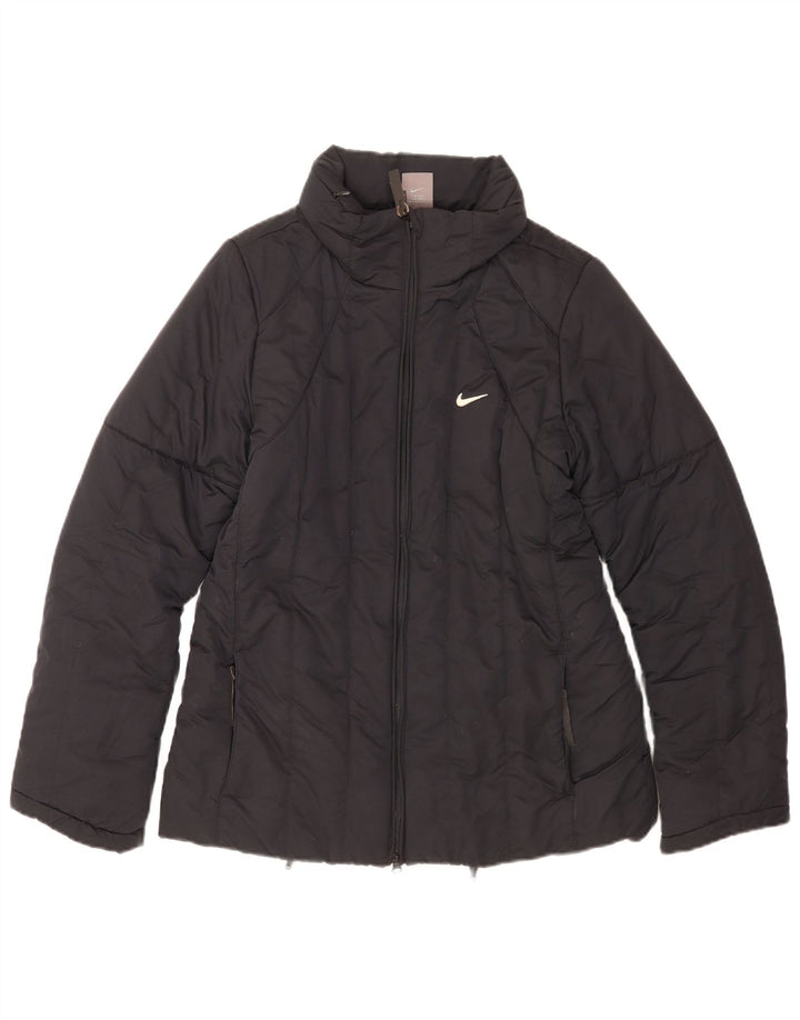 Giacca imbottita Nike da donna UK 14/16 grande poliestere nero