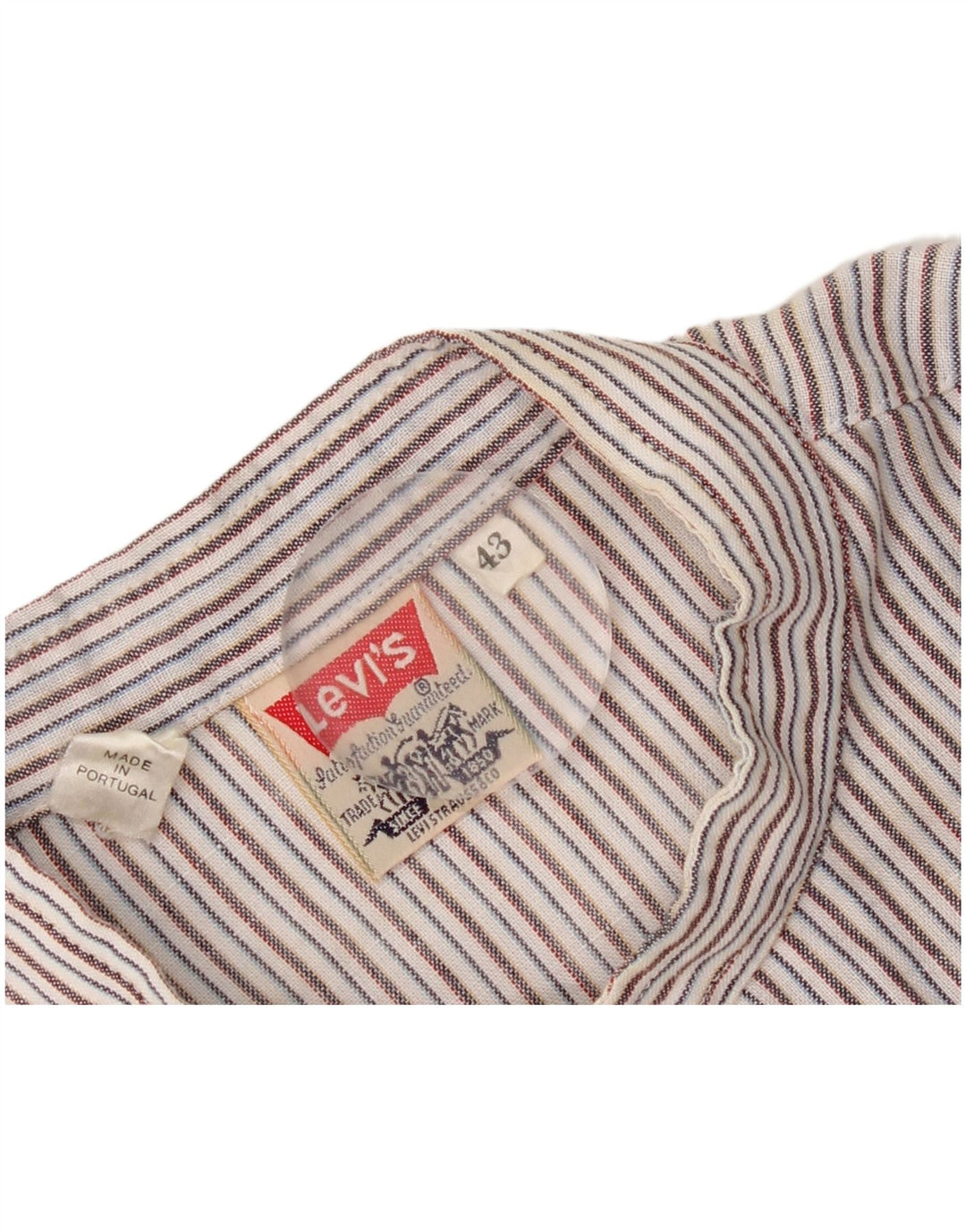 Camicia da uomo Levi's taglia 43 grande cotone a righe multicolori
