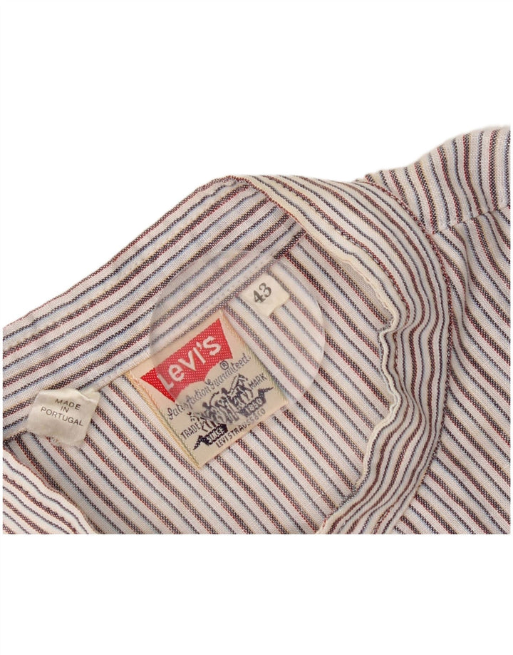 Camicia da uomo Levi's taglia 43 grande cotone a righe multicolori