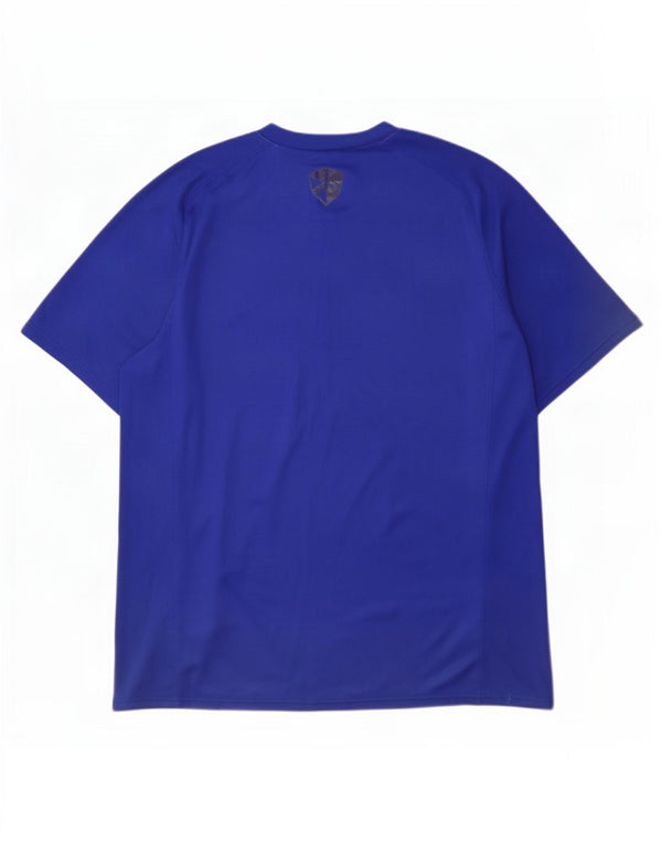 T-shirt Nike da uomo Dri Fit Top XL blu poliestere color block