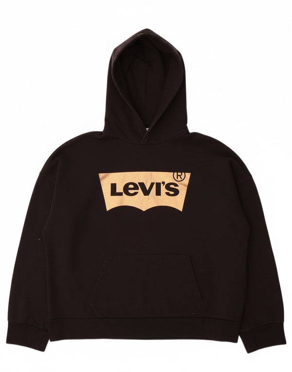 Maglione con cappuccio grafico da uomo Levi's piccolo in cotone nero