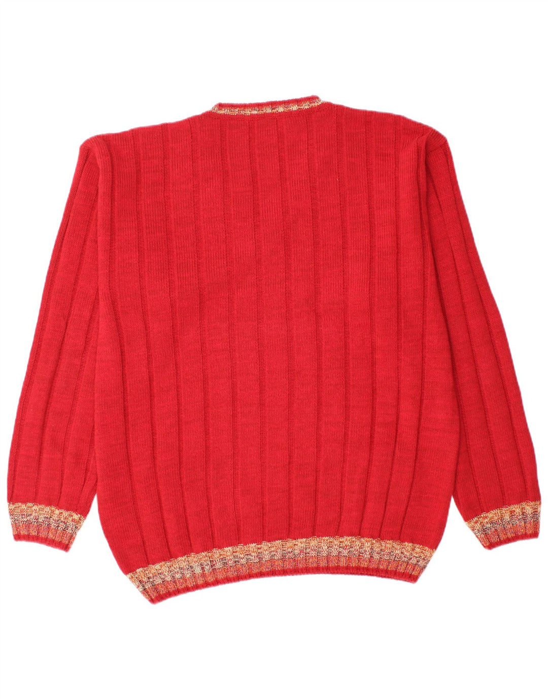 Maglione da uomo con scollo a V Dardano 2XL in lana rossa