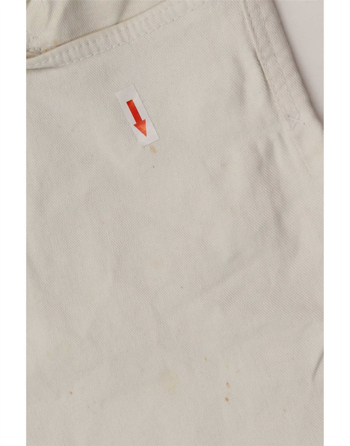 Jeans corti invecchiati da uomo Zara EU 40 medio W31 L25 cotone bianco