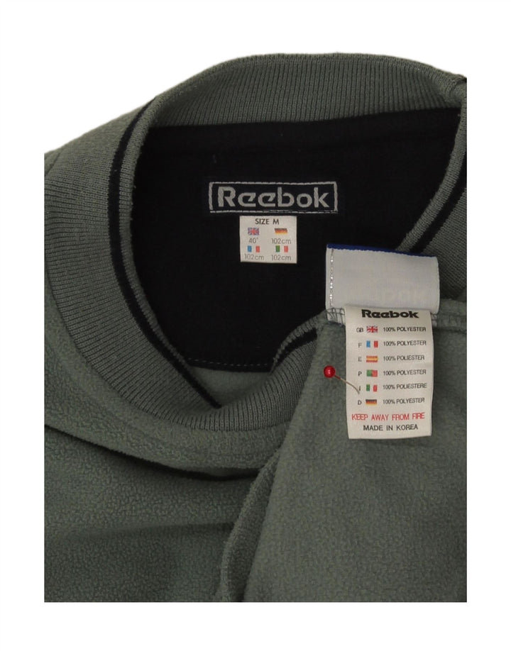 Maglione in pile da uomo Reebok UK 40 poliestere verde medio