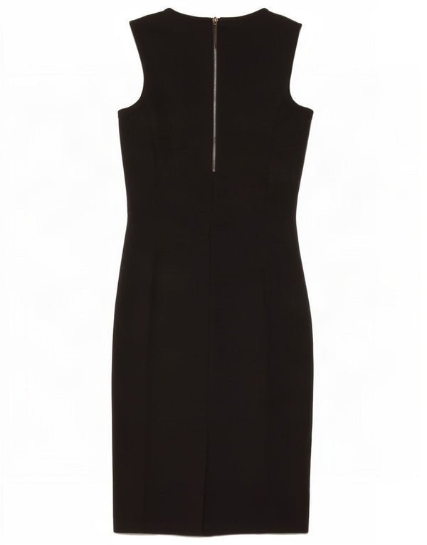 Zara Womens Sleeveless Sheath Dress UK 6 XS Black Viscose