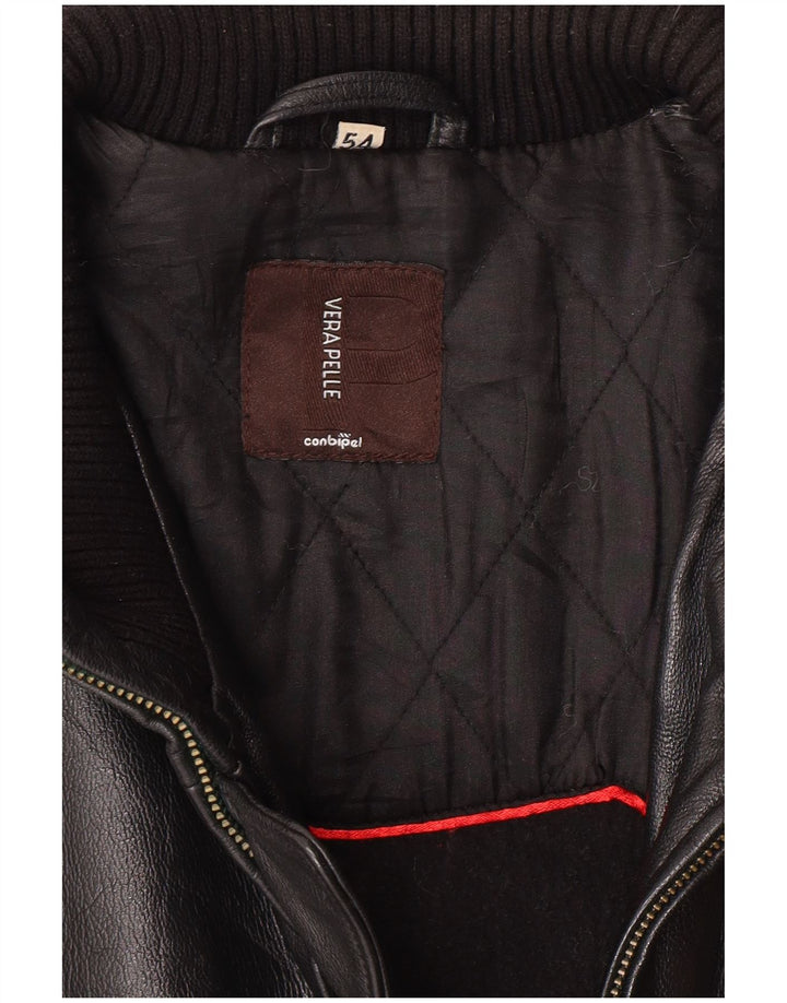 Giacca in Pelle Uomo CONBIPEL IT 54 XL Pelle Nera