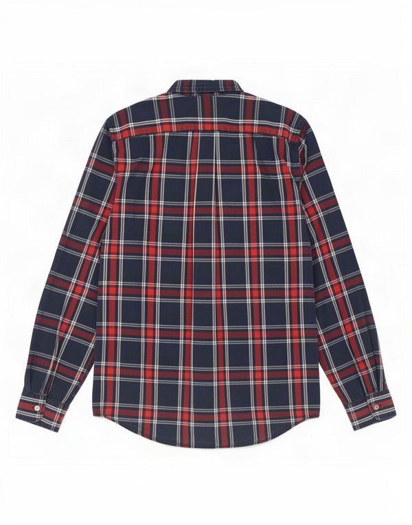 Camicia da uomo Levi's Large in cotone a quadri blu navy