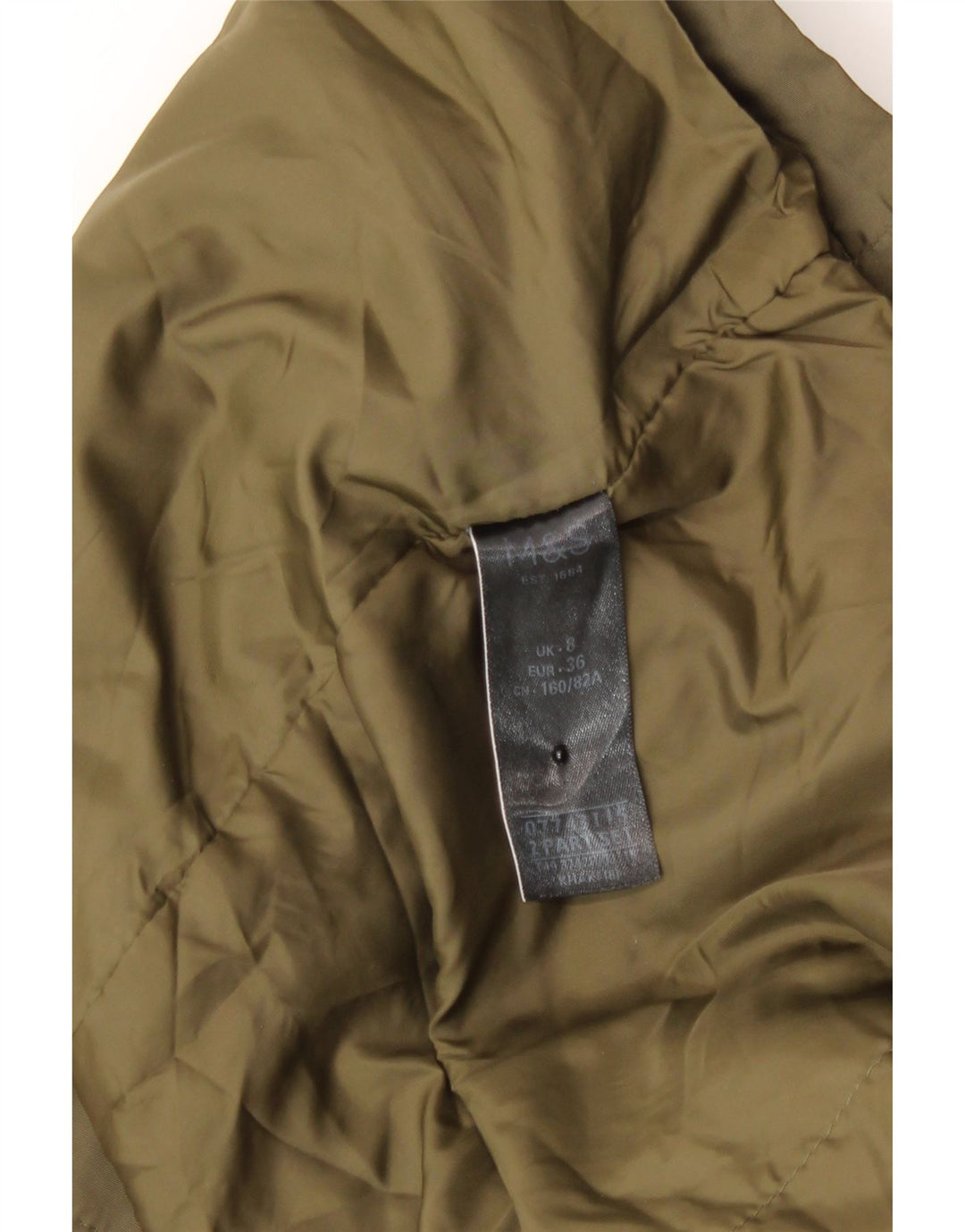 Giacca antipioggia oversize con cappuccio da donna Marks & Spencer UK 8 Small Khaki
