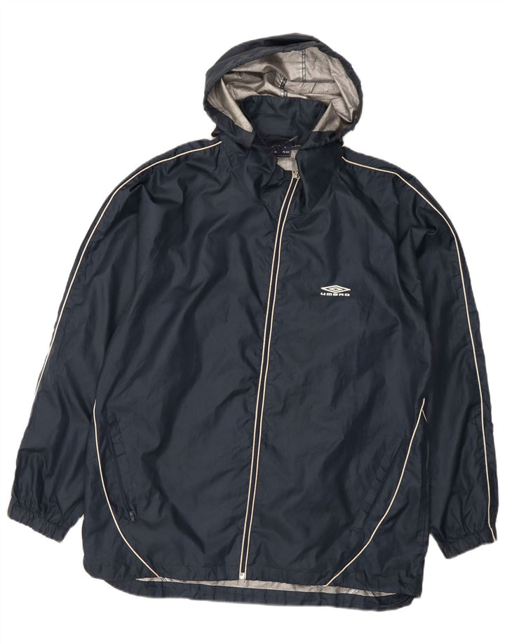 Giacca antipioggia con cappuccio grafica da uomo Umbro UK 38 poliestere medio blu navy