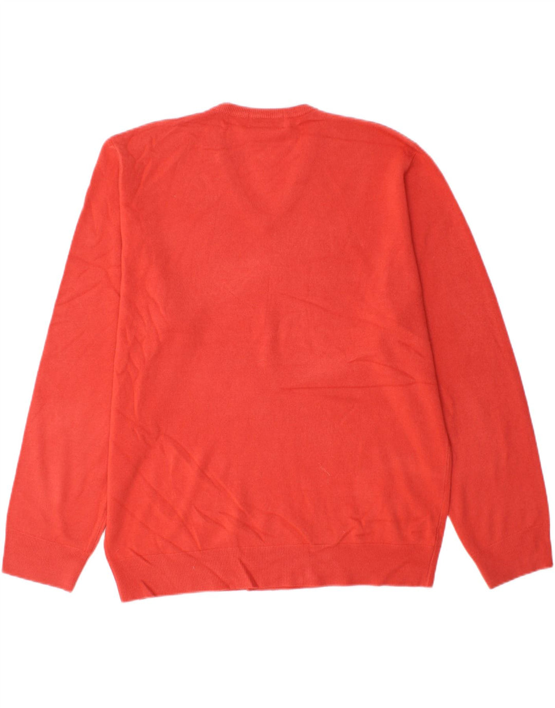 MARKS & SPENCER Maglione da uomo con scollo a V blu Harbour XL rosso acrilico