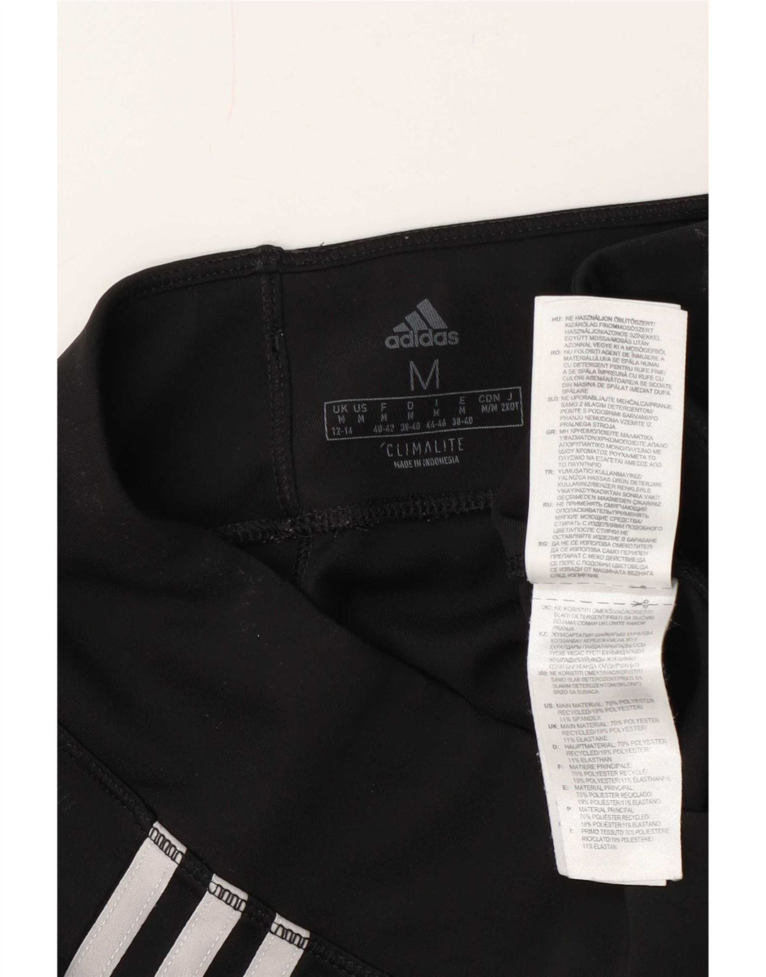 Leggings Adidas Climalite da donna UK 12/14 Poliestere nero medio