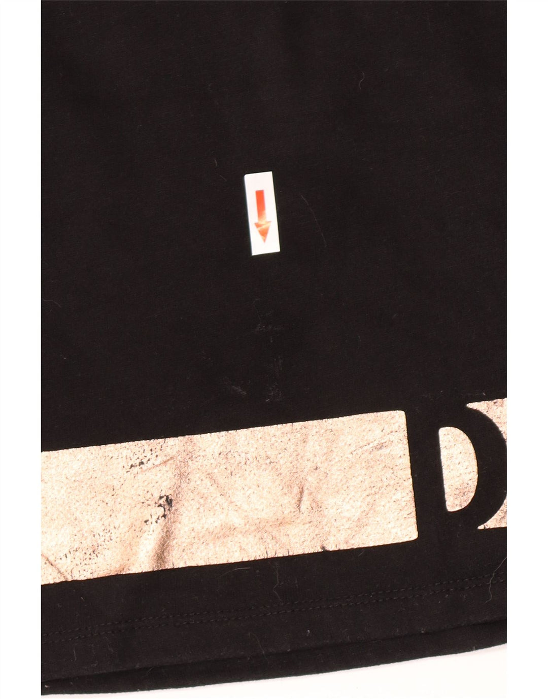 Dkny Donna Felpa Corta Oversize Maglione UK 10 Small Black Colourblock