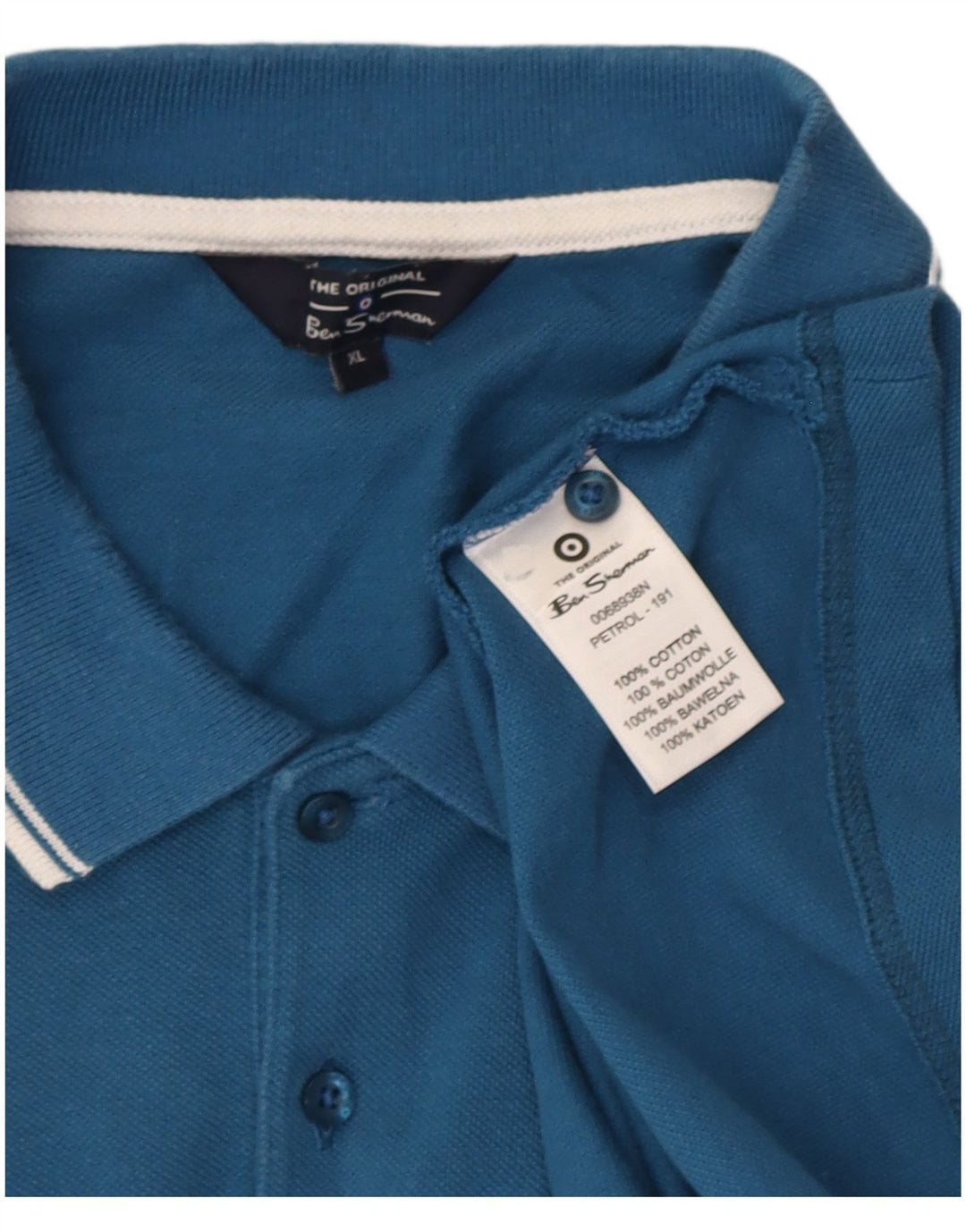 Polo da uomo Ben Sherman XL in cotone blu