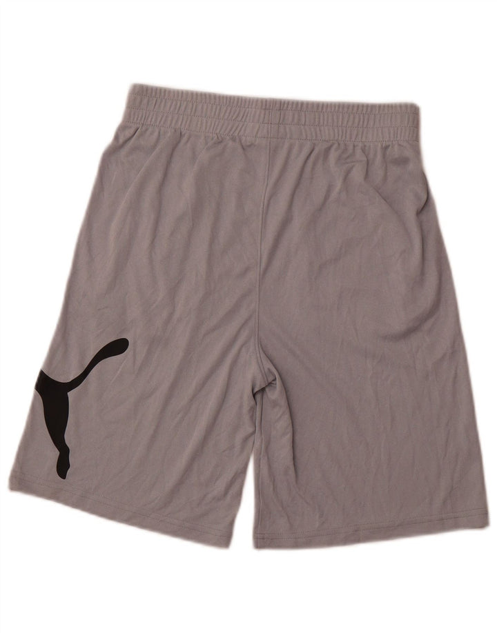 Pantaloncini sportivi con grafica PUMA da bambino 13-14 anni XL Grigi