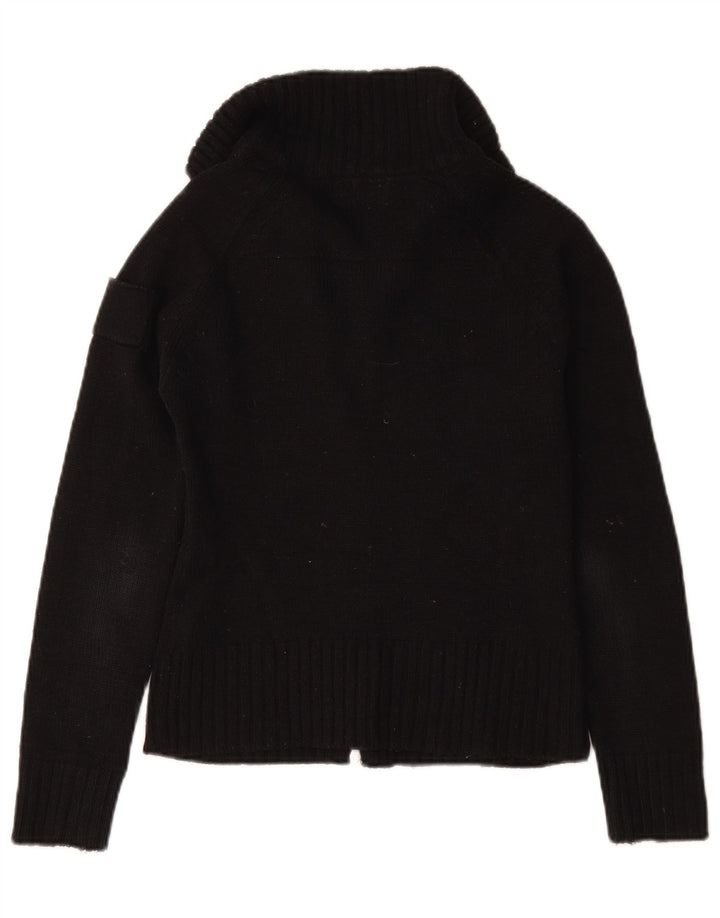 Maglione cardigan da donna Zara UK 12 Acrilico blu navy medio