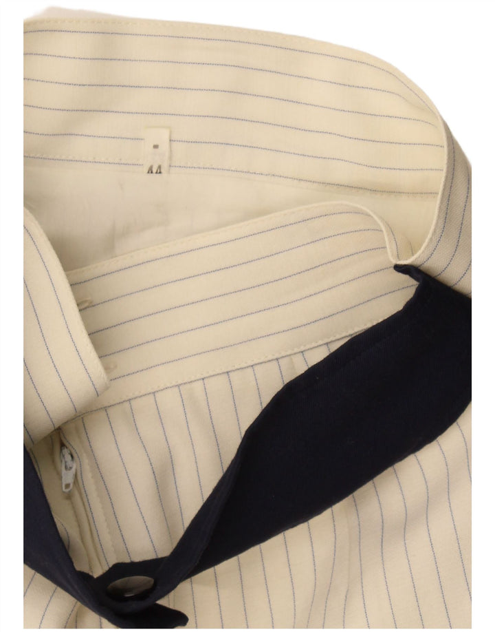 Gonna a tubino vintage da donna IT 44 media W30 gessata beige