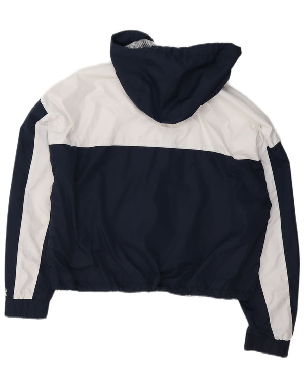 Giacca antipioggia oversize da donna Hollister UK 14 Medium Navy Blue Colourblock