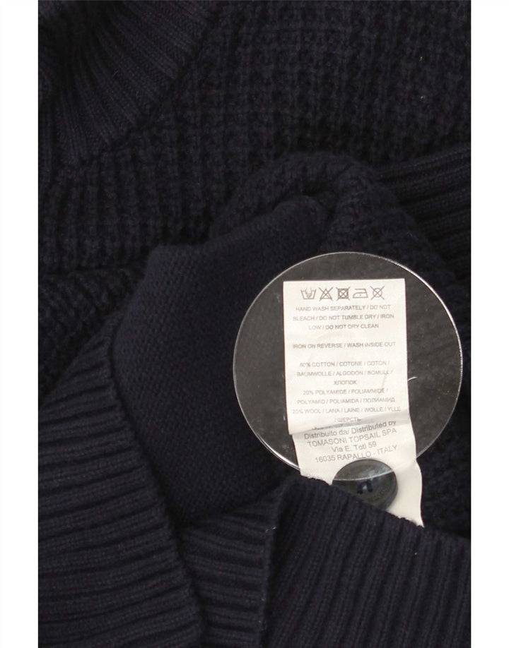 Maglione cardigan da uomo North Sails in cotone blu navy medio