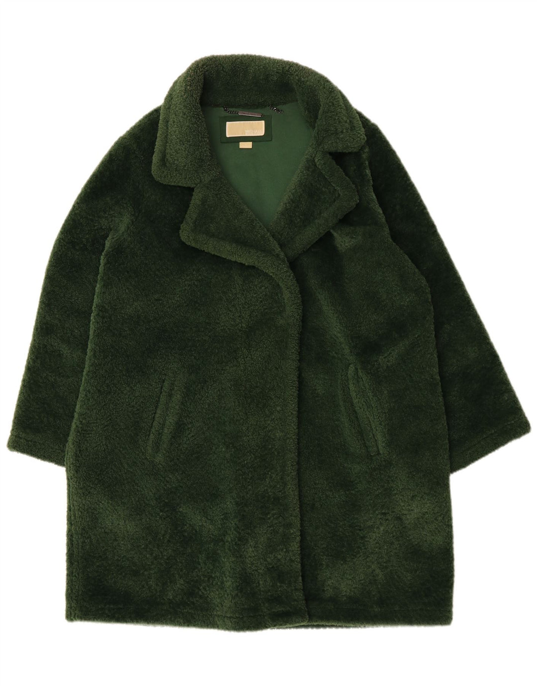 MICHAEL KORS Cappotto oversize da donna in pelliccia sintetica UK 18 XL Poliestere verde