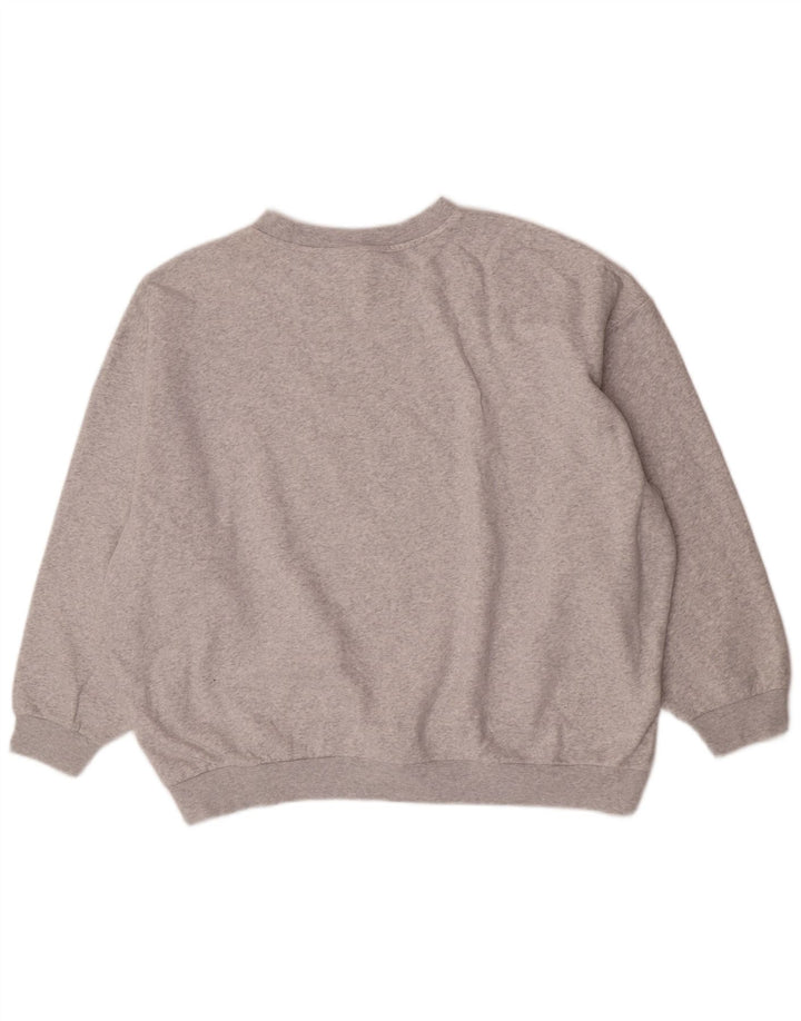 Felpa oversize da donna Adidas UK 14 grande cotone grigio