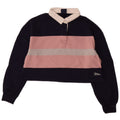 Polo da rugby corta oversize da donna SUPERDRY UK 12 medio blu navy