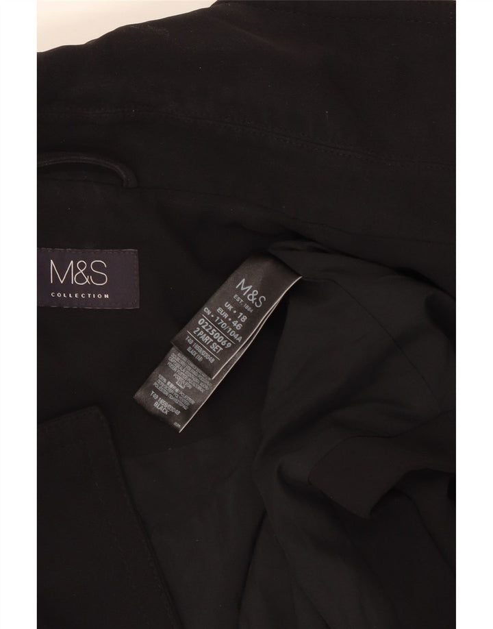Giacca blazer senza maniche lunga da donna Marks & Spencer UK 18 XL nera